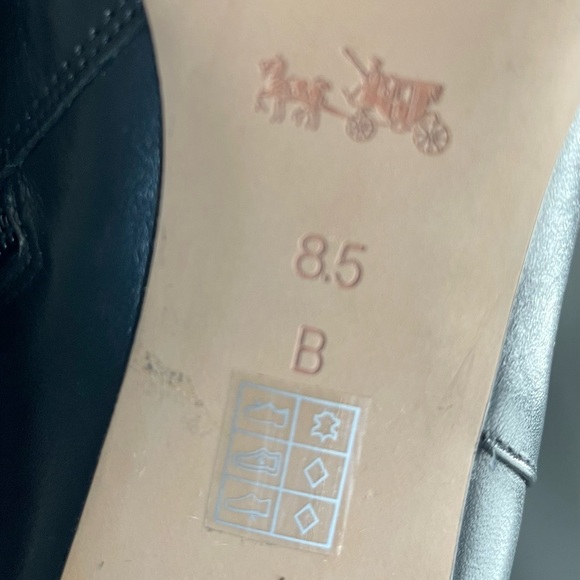 COACH Holiday Soft Shine Calf STUDS Black Leather Ankle Bootie ~ Women’s 8.5 - Picture 8 of 13